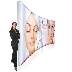 20ft EZ Tube Curved Fabric Trade Show Display 20ft EZ Tube Curved Fabric Trade Show Display