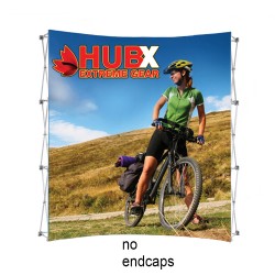8 ft. RPL Fabric Pop Up Display - 89"h Curve Graphic Package