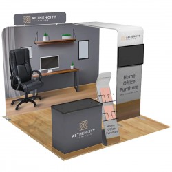 10ft Trade Show Booth Display Kit M Graphic Package