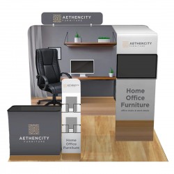 10ft Trade Show Booth Display Kit M Graphic Package