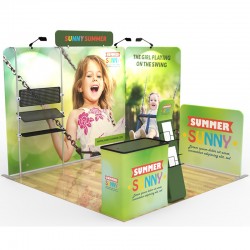 10ft Trade Show Booth Display Kit O Graphic Package