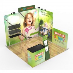 10ft Trade Show Booth Display Kit O Graphic Package